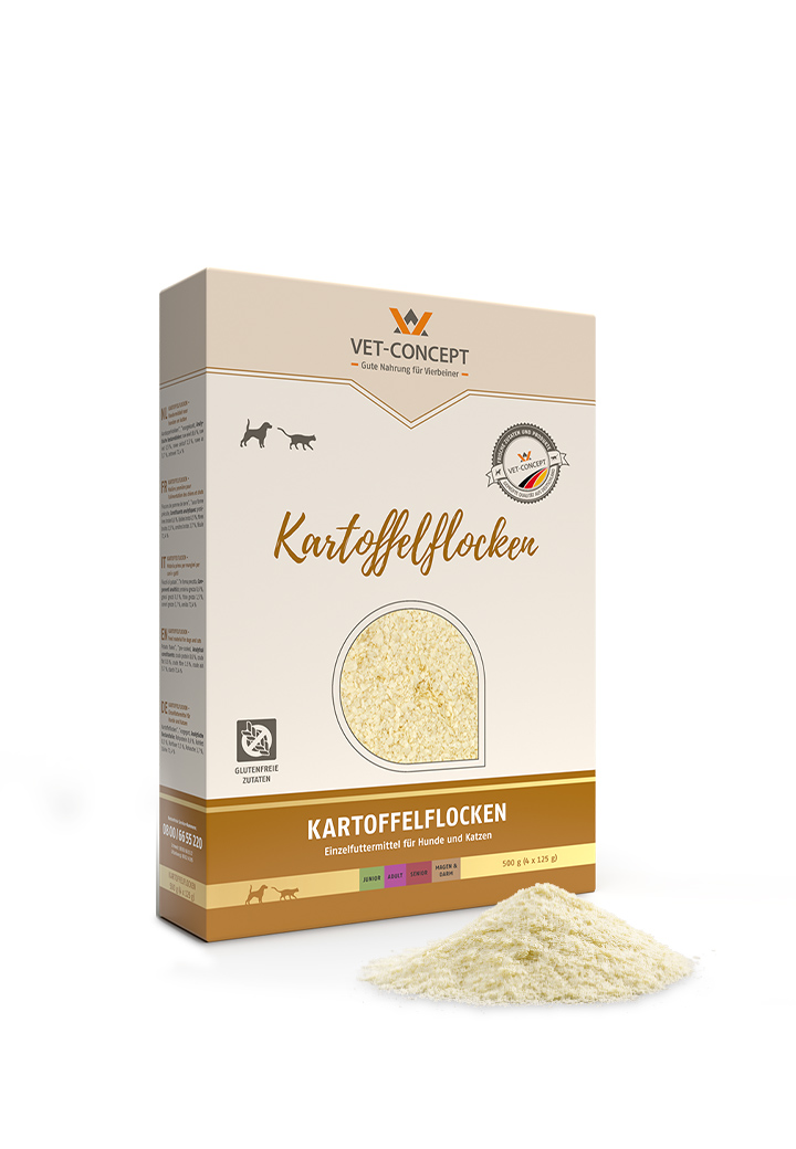 Kartoffelflocken, 500g für den Hund von VetConcept