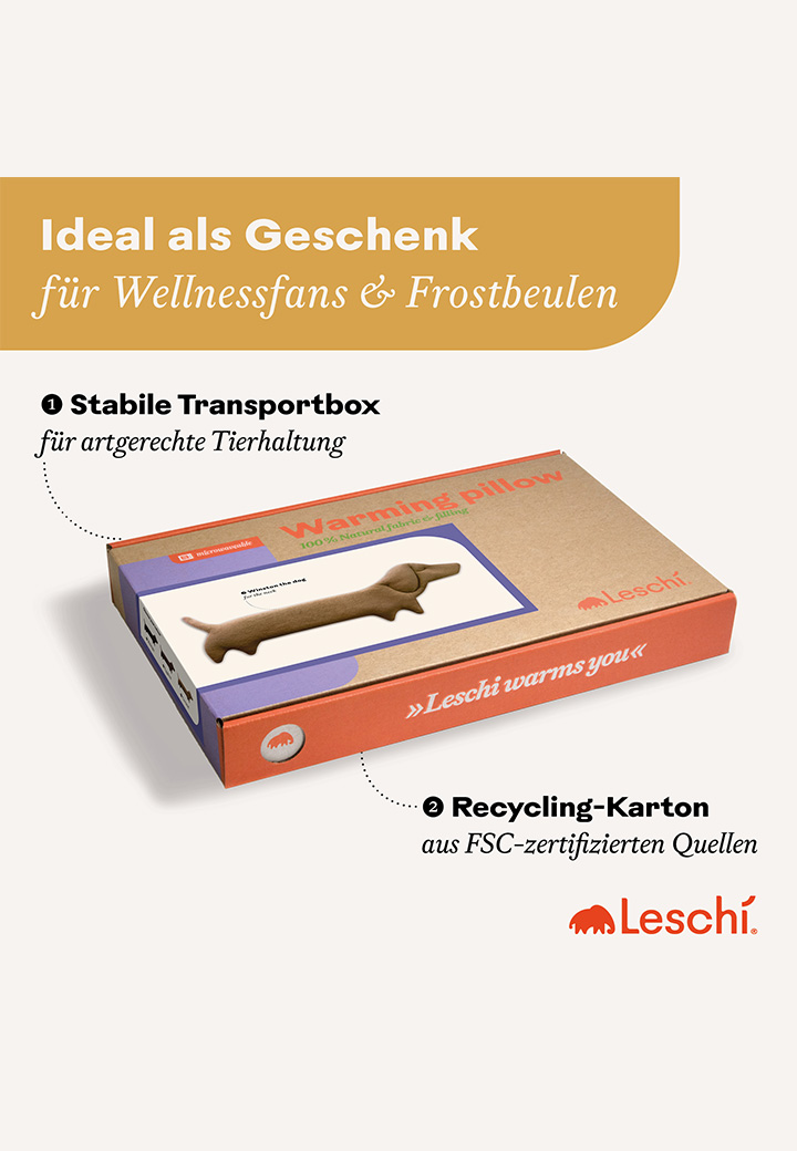 K�rnerkissen Hund Winston Karamell Bild 5