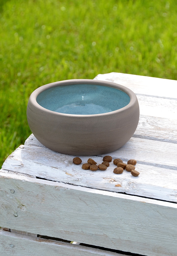 Treusinn-Katzennapf Keramik aqua