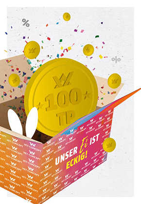 Gutschrift ber 100 Treuepunkte