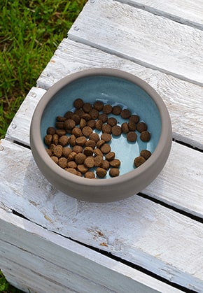 Treusinn-Hundenapf Keramik aqua
